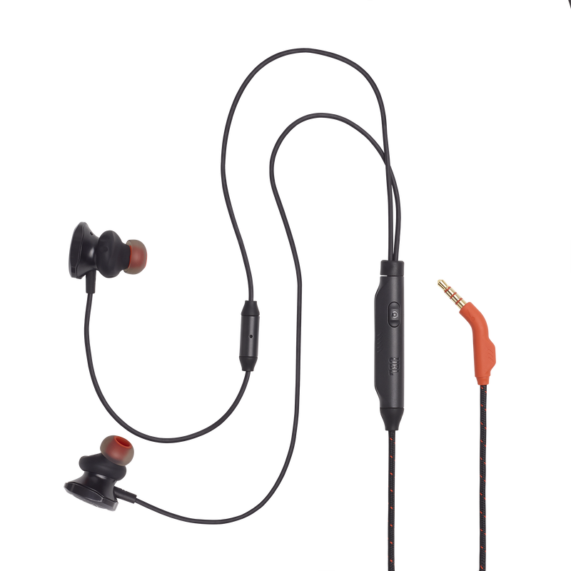 JBL Quantum 50 - Black - Wired in-ear gaming headset with volume slider and mic mute - Detailshot 2 image number null